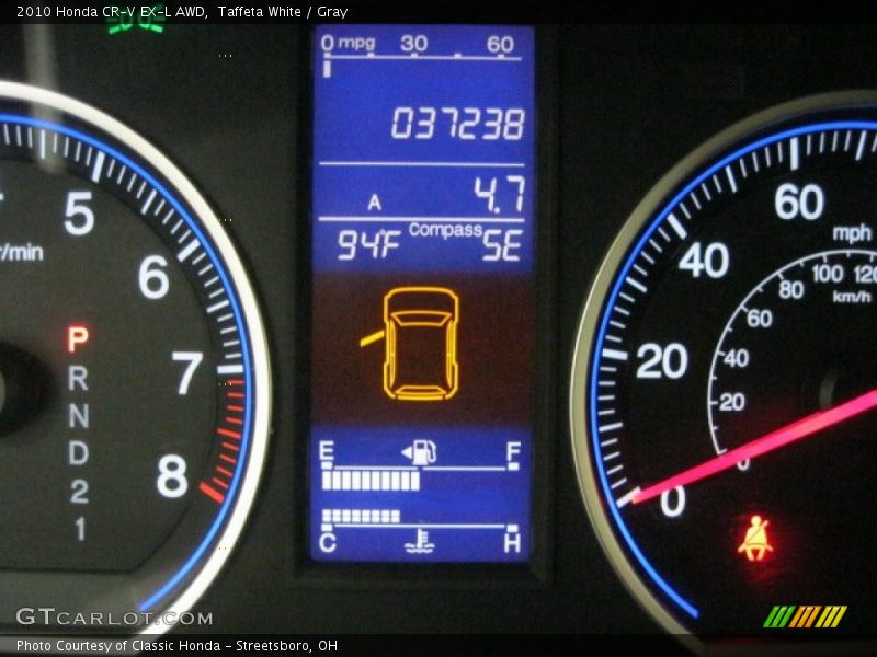 Taffeta White / Gray 2010 Honda CR-V EX-L AWD