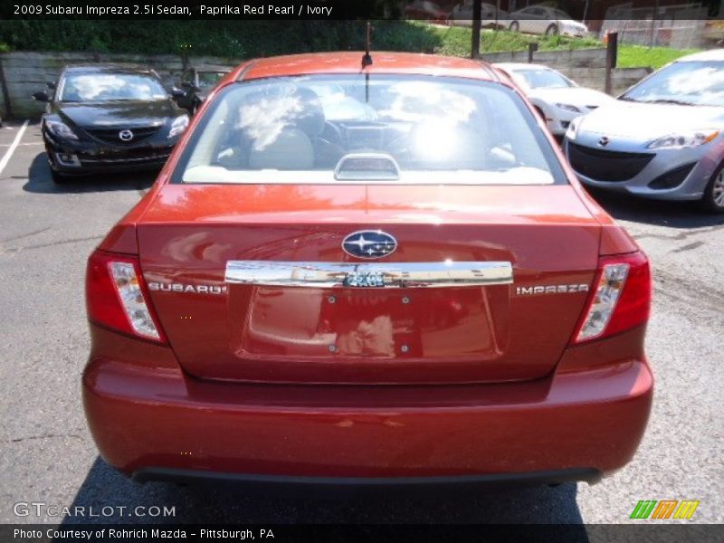 Paprika Red Pearl / Ivory 2009 Subaru Impreza 2.5i Sedan