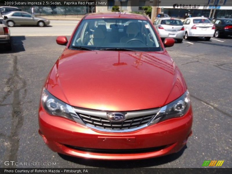 Paprika Red Pearl / Ivory 2009 Subaru Impreza 2.5i Sedan