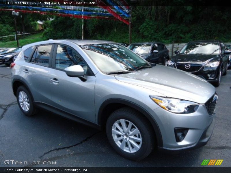 Liquid Silver / Black 2013 Mazda CX-5 Touring AWD