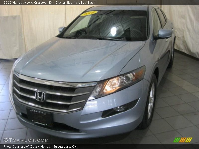 Glacier Blue Metallic / Black 2010 Honda Accord Crosstour EX