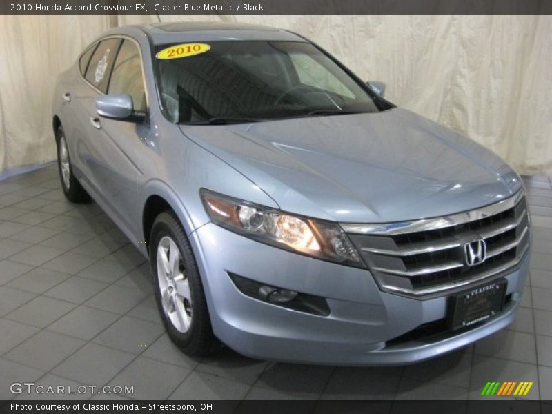 Glacier Blue Metallic / Black 2010 Honda Accord Crosstour EX
