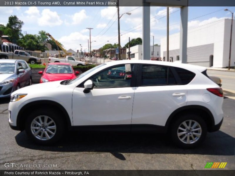 Crystal White Pearl Mica / Black 2013 Mazda CX-5 Touring AWD