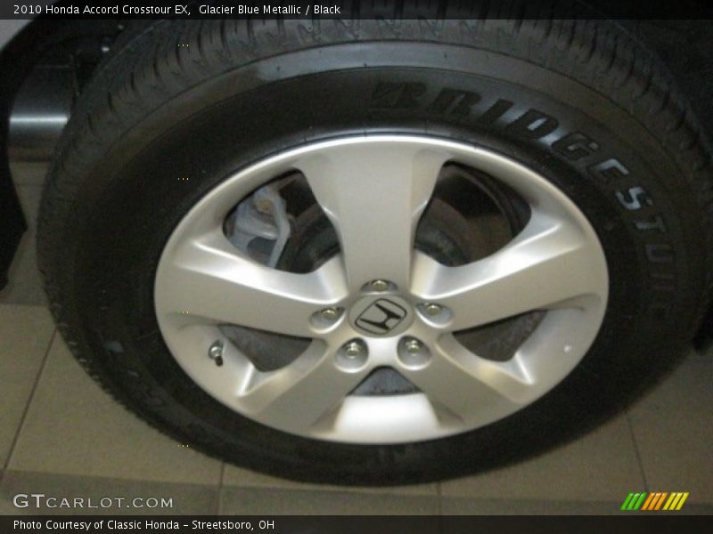 Glacier Blue Metallic / Black 2010 Honda Accord Crosstour EX