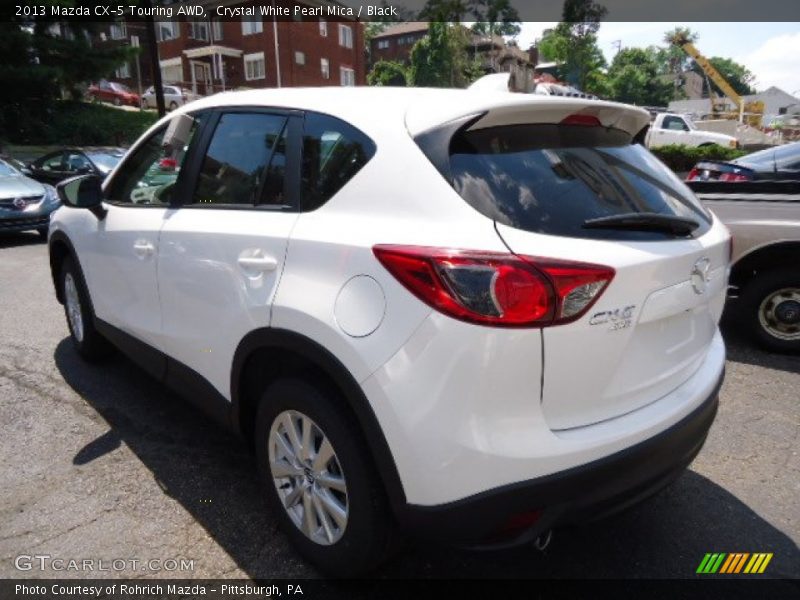 Crystal White Pearl Mica / Black 2013 Mazda CX-5 Touring AWD