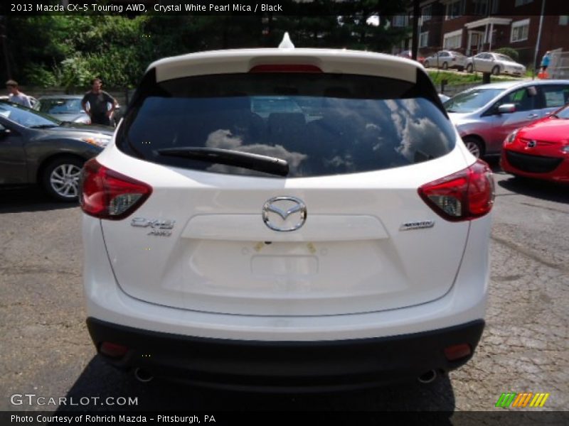 Crystal White Pearl Mica / Black 2013 Mazda CX-5 Touring AWD