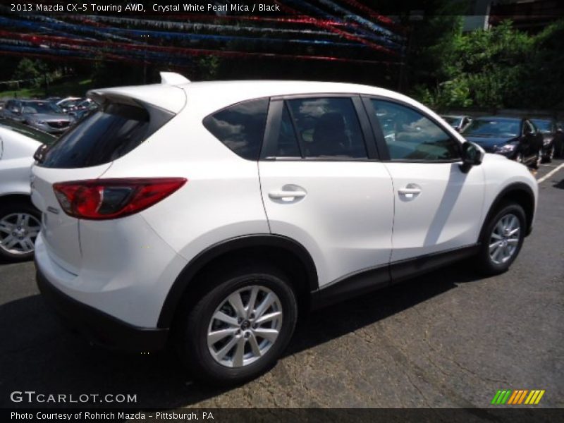 Crystal White Pearl Mica / Black 2013 Mazda CX-5 Touring AWD