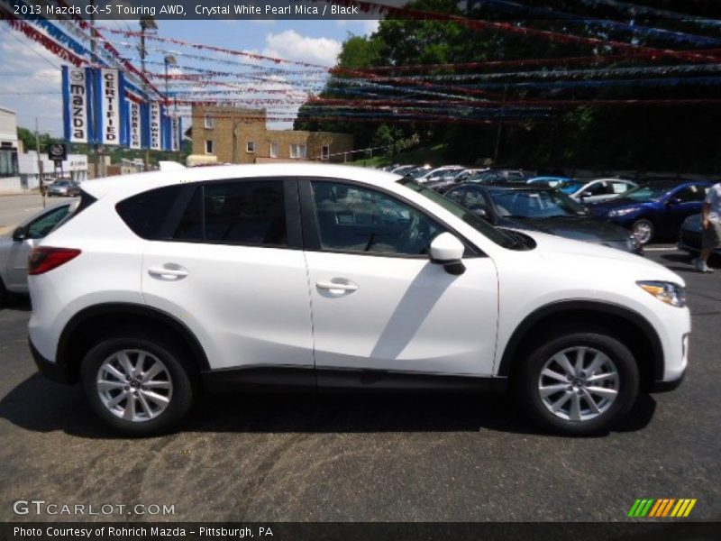 Crystal White Pearl Mica / Black 2013 Mazda CX-5 Touring AWD