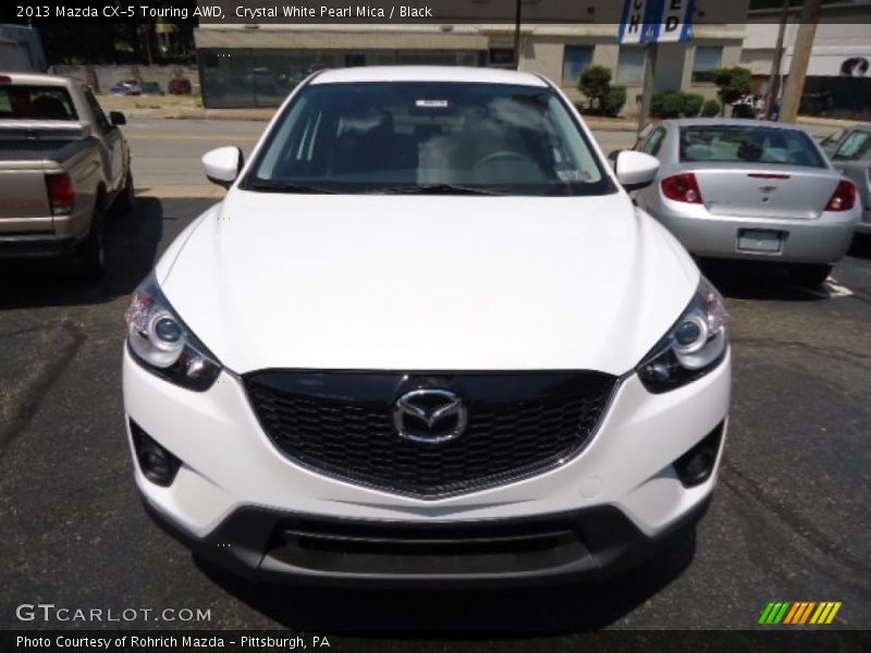 Crystal White Pearl Mica / Black 2013 Mazda CX-5 Touring AWD