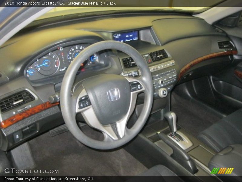 Glacier Blue Metallic / Black 2010 Honda Accord Crosstour EX