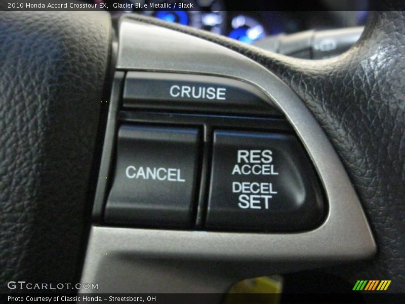 Glacier Blue Metallic / Black 2010 Honda Accord Crosstour EX