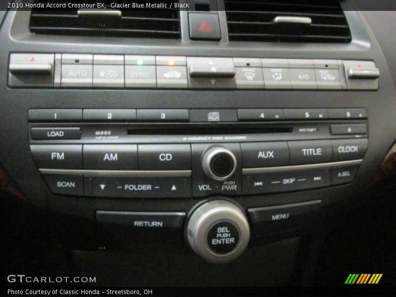 Glacier Blue Metallic / Black 2010 Honda Accord Crosstour EX