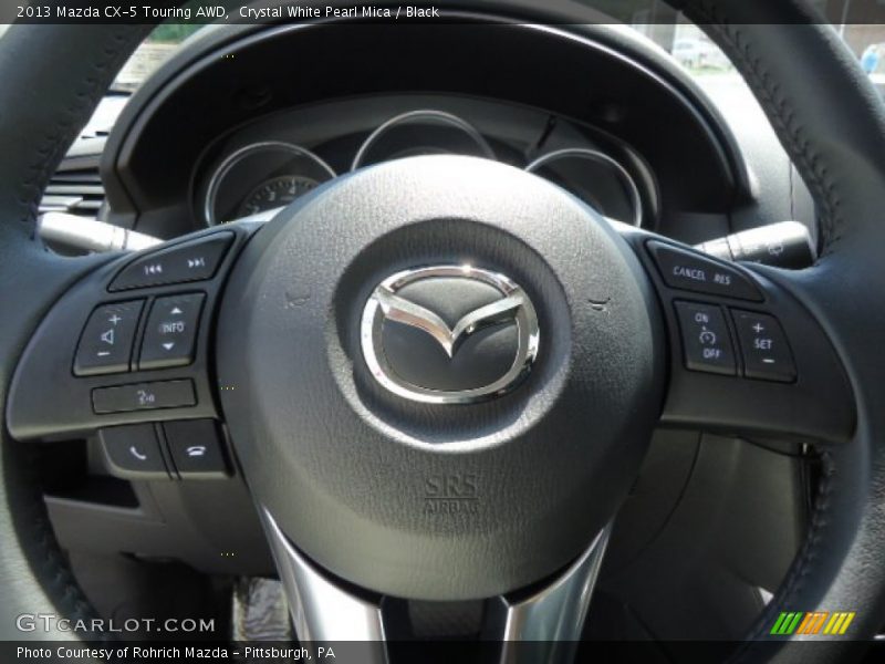 Crystal White Pearl Mica / Black 2013 Mazda CX-5 Touring AWD