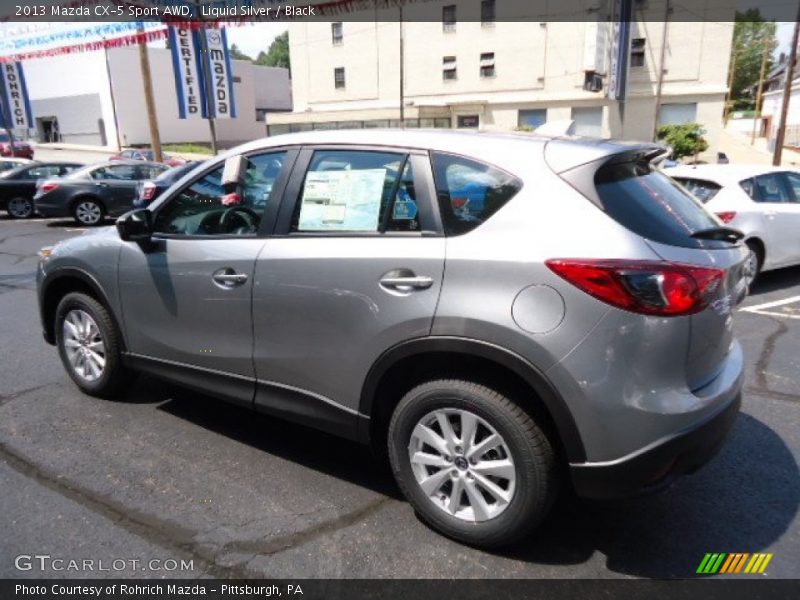 Liquid Silver / Black 2013 Mazda CX-5 Sport AWD