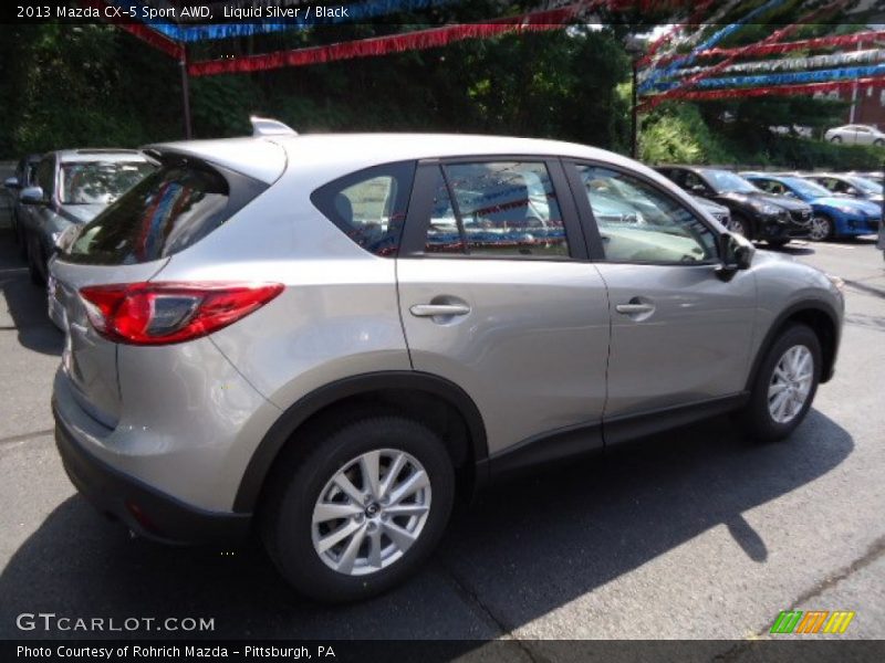 Liquid Silver / Black 2013 Mazda CX-5 Sport AWD