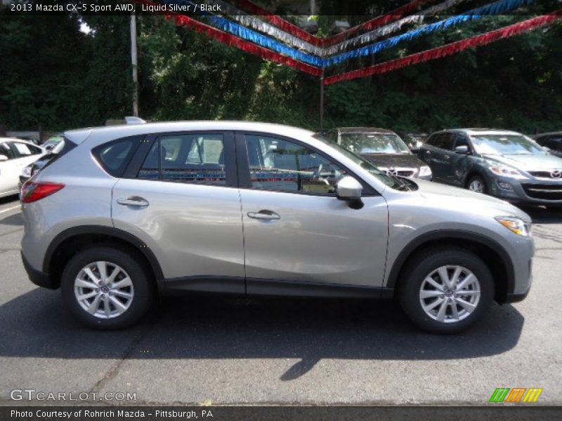 Liquid Silver / Black 2013 Mazda CX-5 Sport AWD