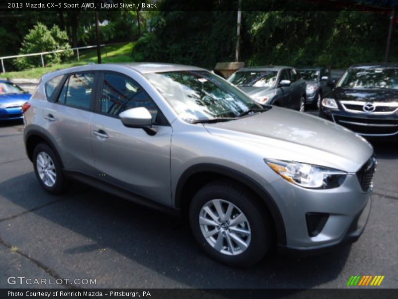 Liquid Silver / Black 2013 Mazda CX-5 Sport AWD