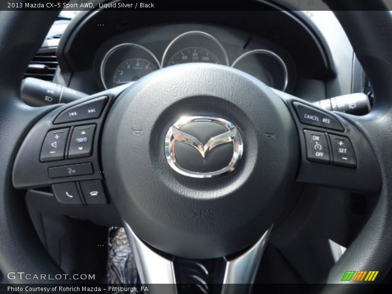 Liquid Silver / Black 2013 Mazda CX-5 Sport AWD