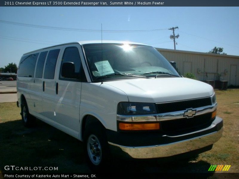 Summit White / Medium Pewter 2011 Chevrolet Express LT 3500 Extended Passenger Van