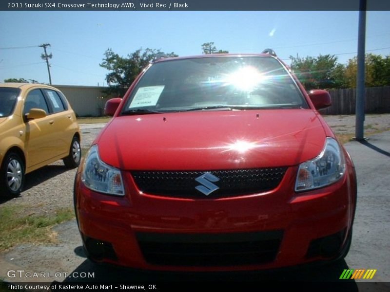 Vivid Red / Black 2011 Suzuki SX4 Crossover Technology AWD