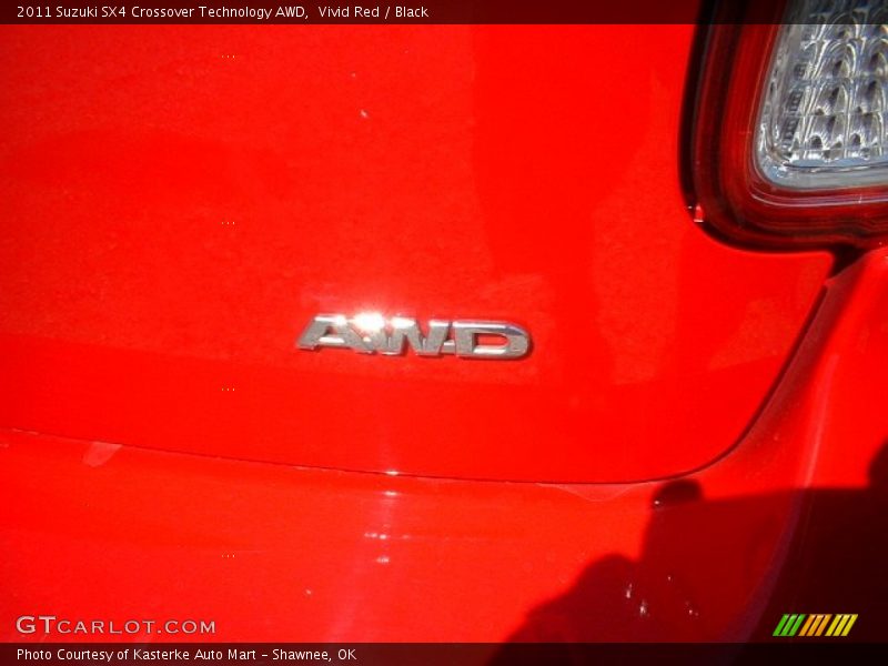 Vivid Red / Black 2011 Suzuki SX4 Crossover Technology AWD