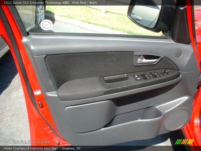 Vivid Red / Black 2011 Suzuki SX4 Crossover Technology AWD