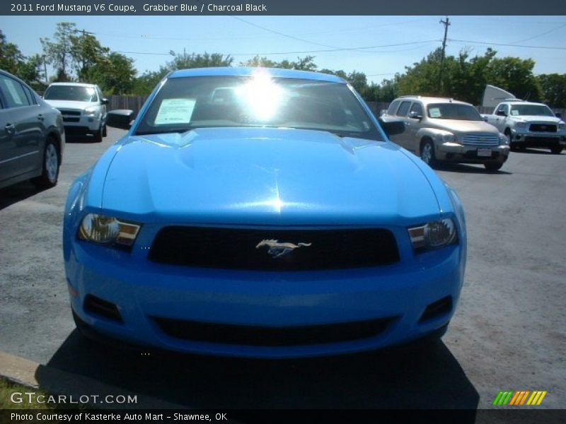 Grabber Blue / Charcoal Black 2011 Ford Mustang V6 Coupe