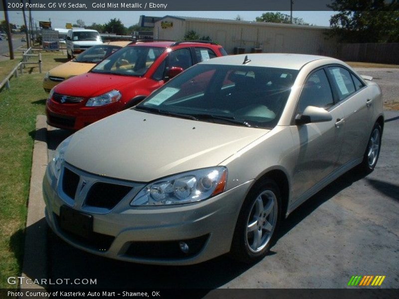 Gold Mist Metallic / Ebony 2009 Pontiac G6 V6 Sedan