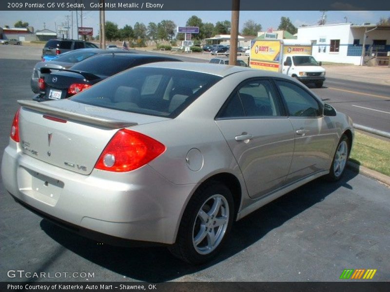 Gold Mist Metallic / Ebony 2009 Pontiac G6 V6 Sedan