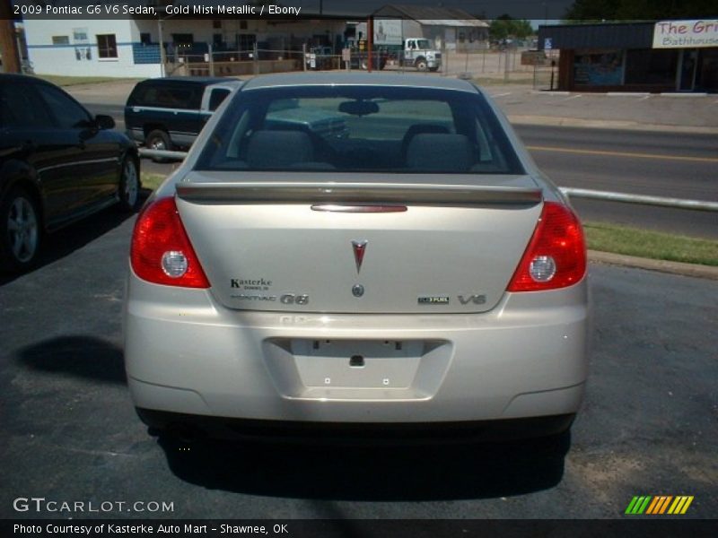 Gold Mist Metallic / Ebony 2009 Pontiac G6 V6 Sedan