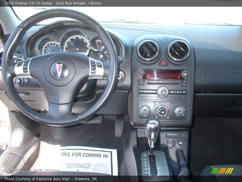 Gold Mist Metallic / Ebony 2009 Pontiac G6 V6 Sedan