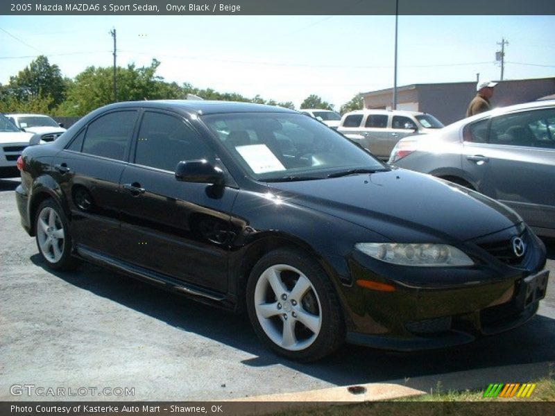 Onyx Black / Beige 2005 Mazda MAZDA6 s Sport Sedan