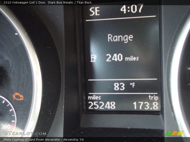 Shark Blue Metallic / Titan Black 2010 Volkswagen Golf 2 Door