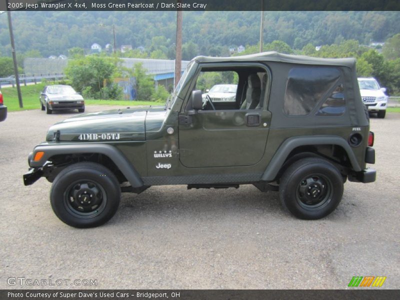 Moss Green Pearlcoat / Dark Slate Gray 2005 Jeep Wrangler X 4x4