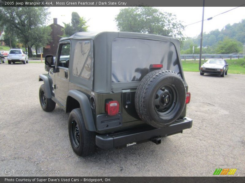 Moss Green Pearlcoat / Dark Slate Gray 2005 Jeep Wrangler X 4x4