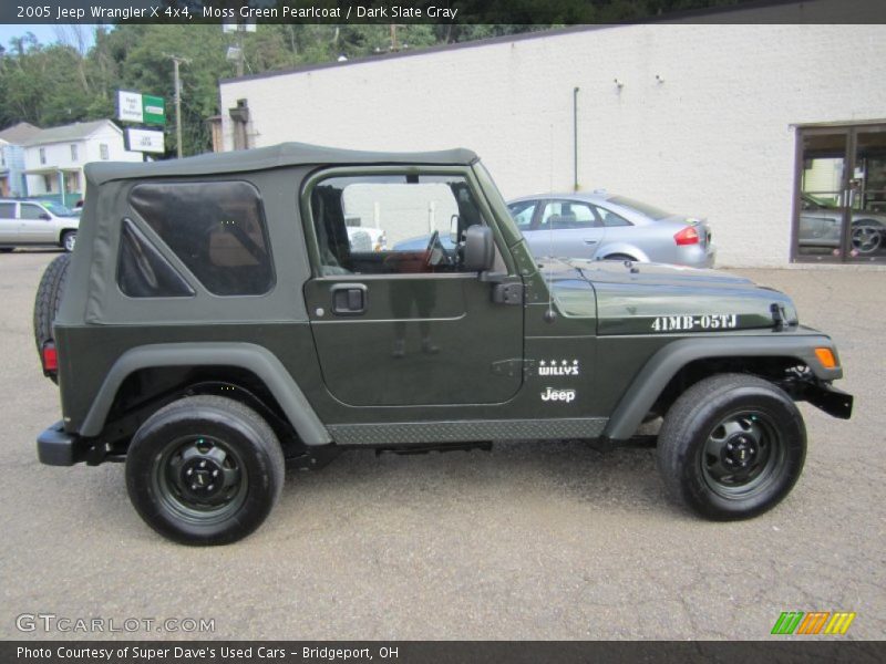 Moss Green Pearlcoat / Dark Slate Gray 2005 Jeep Wrangler X 4x4
