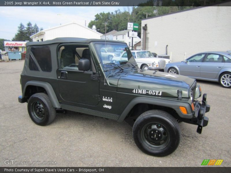 Moss Green Pearlcoat / Dark Slate Gray 2005 Jeep Wrangler X 4x4