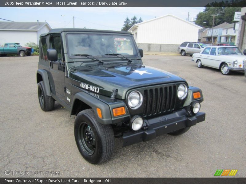 Moss Green Pearlcoat / Dark Slate Gray 2005 Jeep Wrangler X 4x4