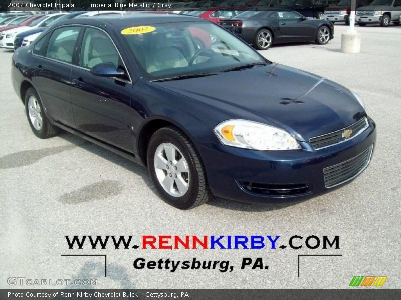 Imperial Blue Metallic / Gray 2007 Chevrolet Impala LT