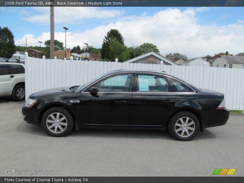 Black Clearcoat / Medium Light Stone 2008 Ford Taurus SEL AWD