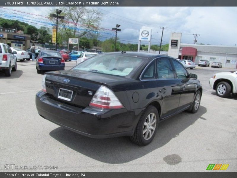 Black Clearcoat / Medium Light Stone 2008 Ford Taurus SEL AWD