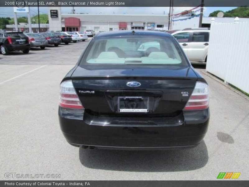 Black Clearcoat / Medium Light Stone 2008 Ford Taurus SEL AWD