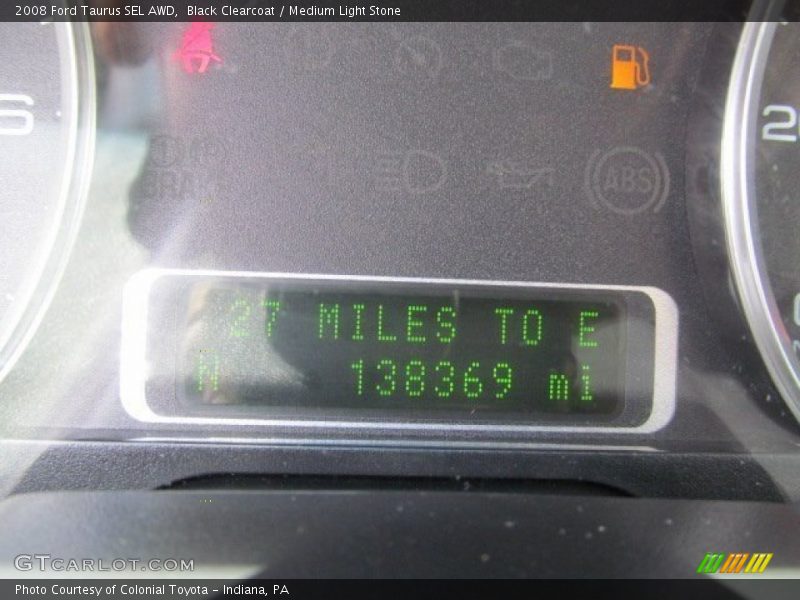 Black Clearcoat / Medium Light Stone 2008 Ford Taurus SEL AWD