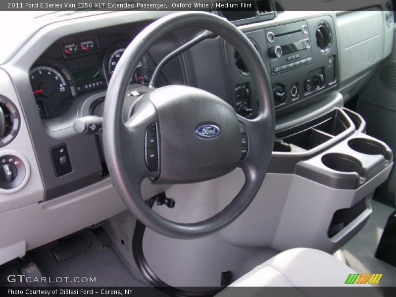 Oxford White / Medium Flint 2011 Ford E Series Van E350 XLT Extended Passenger