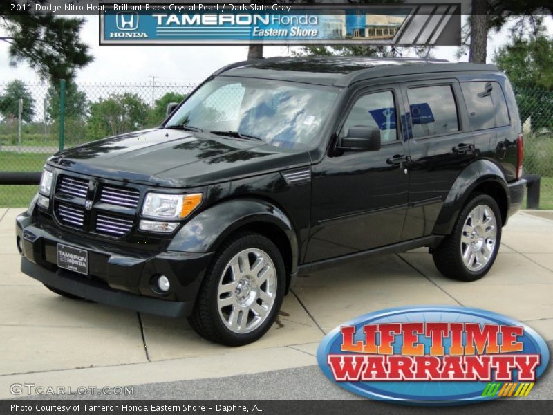 Brilliant Black Crystal Pearl / Dark Slate Gray 2011 Dodge Nitro Heat