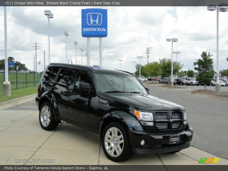 Brilliant Black Crystal Pearl / Dark Slate Gray 2011 Dodge Nitro Heat