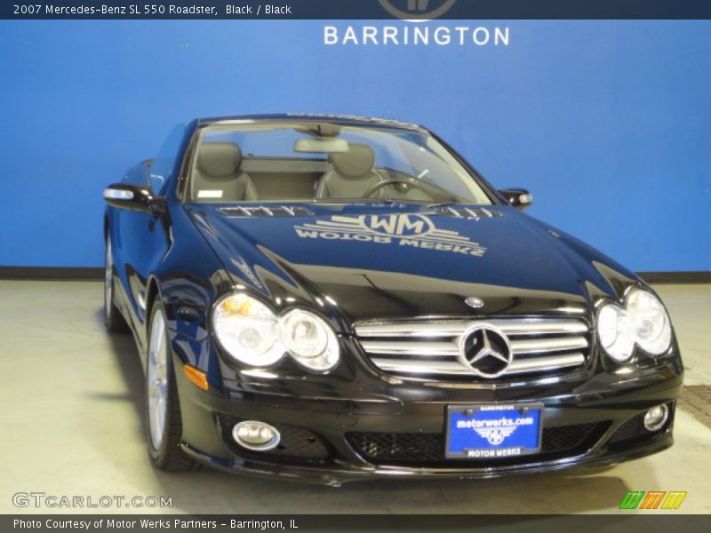 Black / Black 2007 Mercedes-Benz SL 550 Roadster