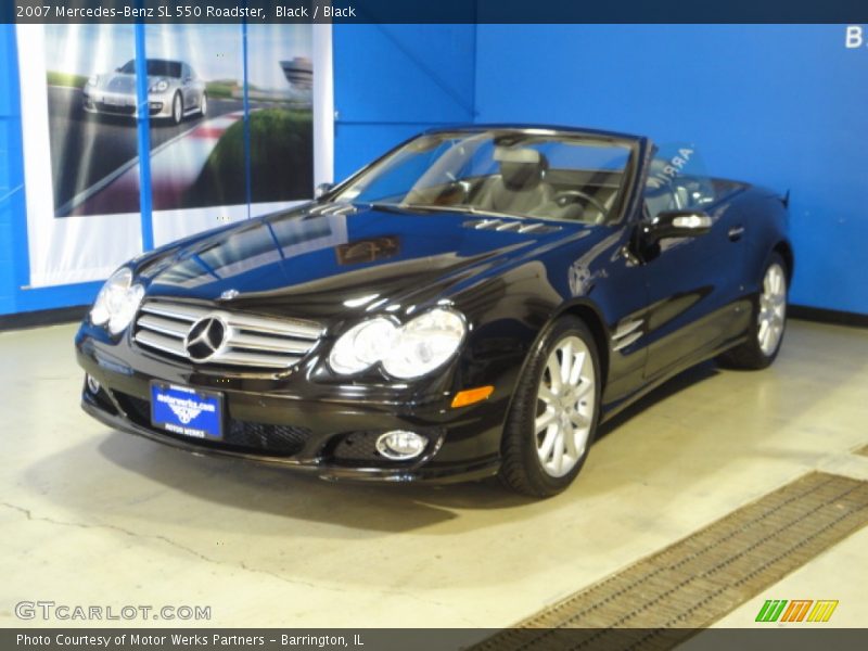 Black / Black 2007 Mercedes-Benz SL 550 Roadster