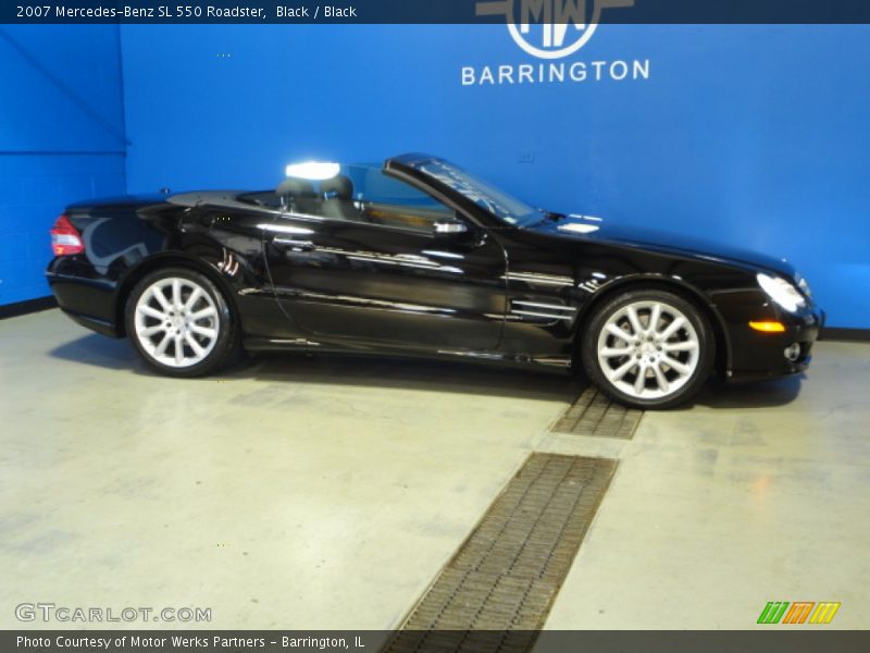 Black / Black 2007 Mercedes-Benz SL 550 Roadster