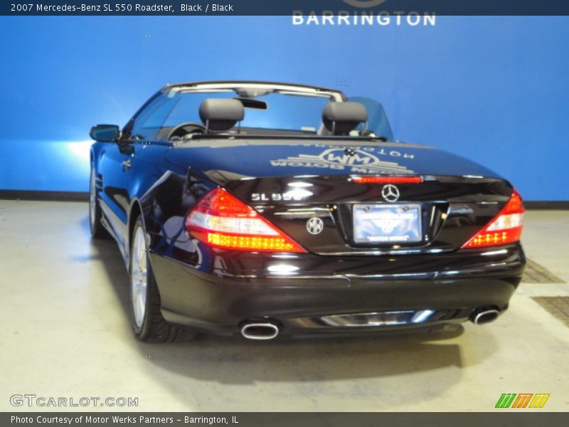 Black / Black 2007 Mercedes-Benz SL 550 Roadster